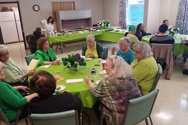 St. Patrick's Day coffee at Center Towers